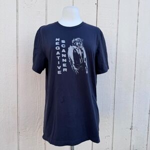 Negative Scanner Large Charcoal Band Tee Post Punk Chicago band alternative